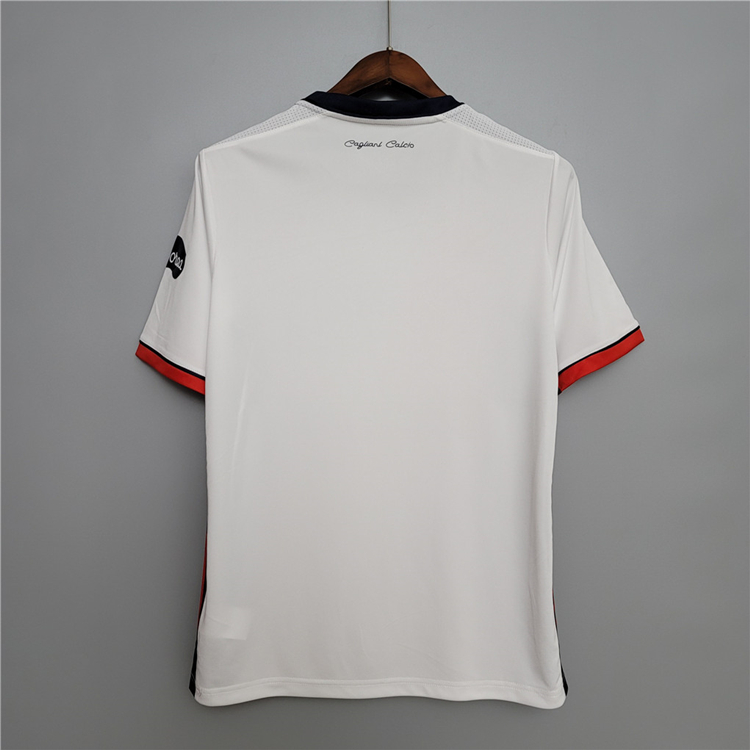 20-21 Cagliari Away White Soccer Shirt Jersey - Click Image to Close